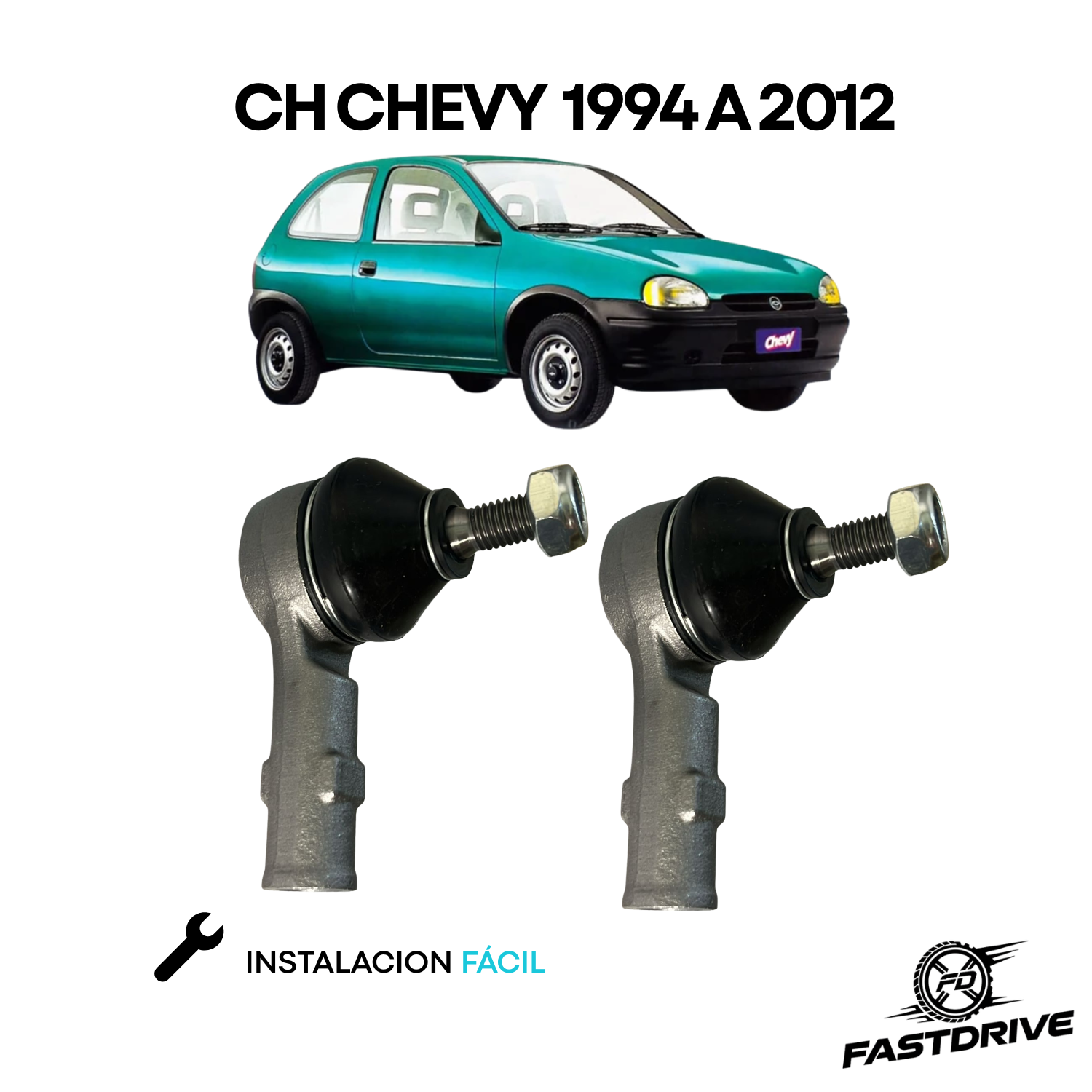Par de Terminales Direccion Std Chevy 1994 A 2012 Izq/der Feynman