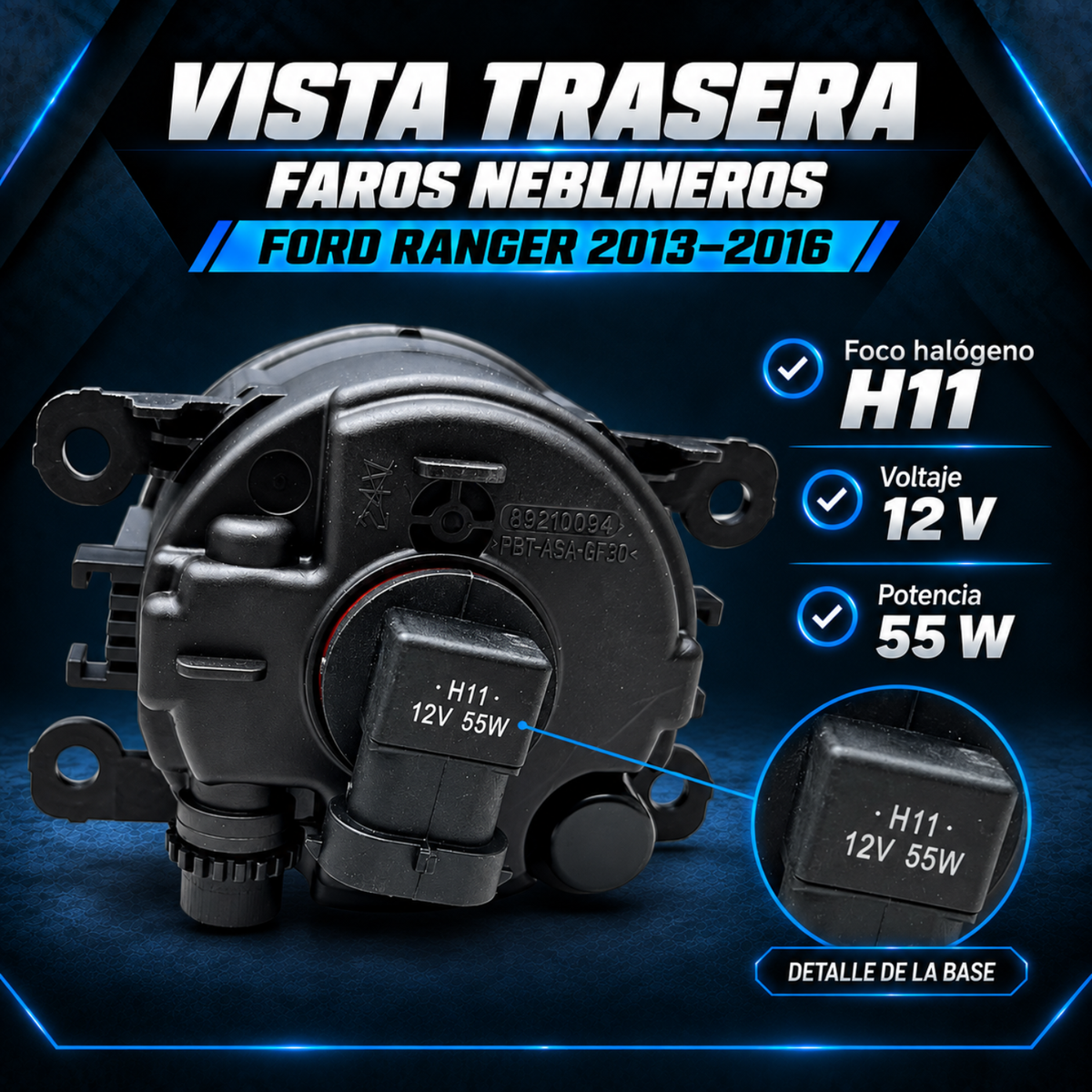 Kit de Faros de Niebla para Ranger 2013 a 2016