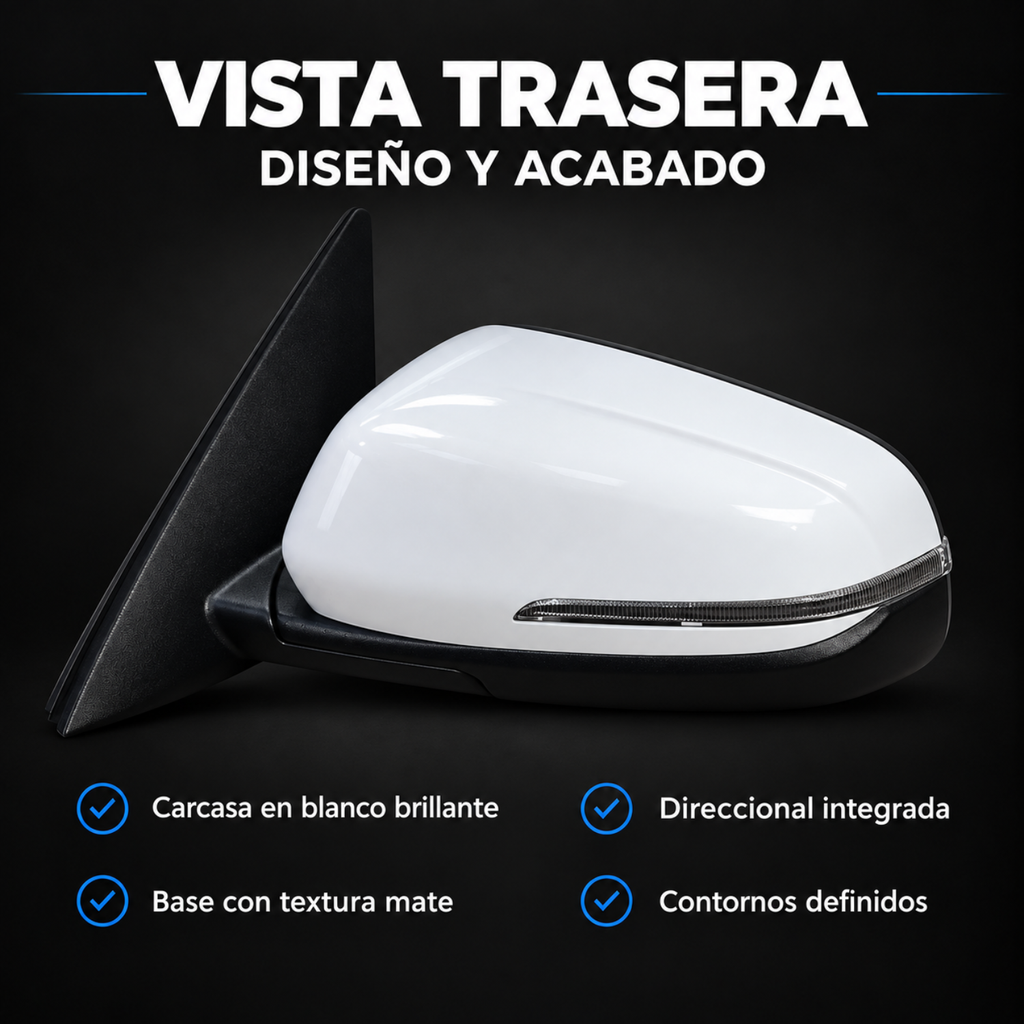 Par de Espejos Eléctricos Plegables para Hyundai Creta 2021 a 2025, 7 Pines