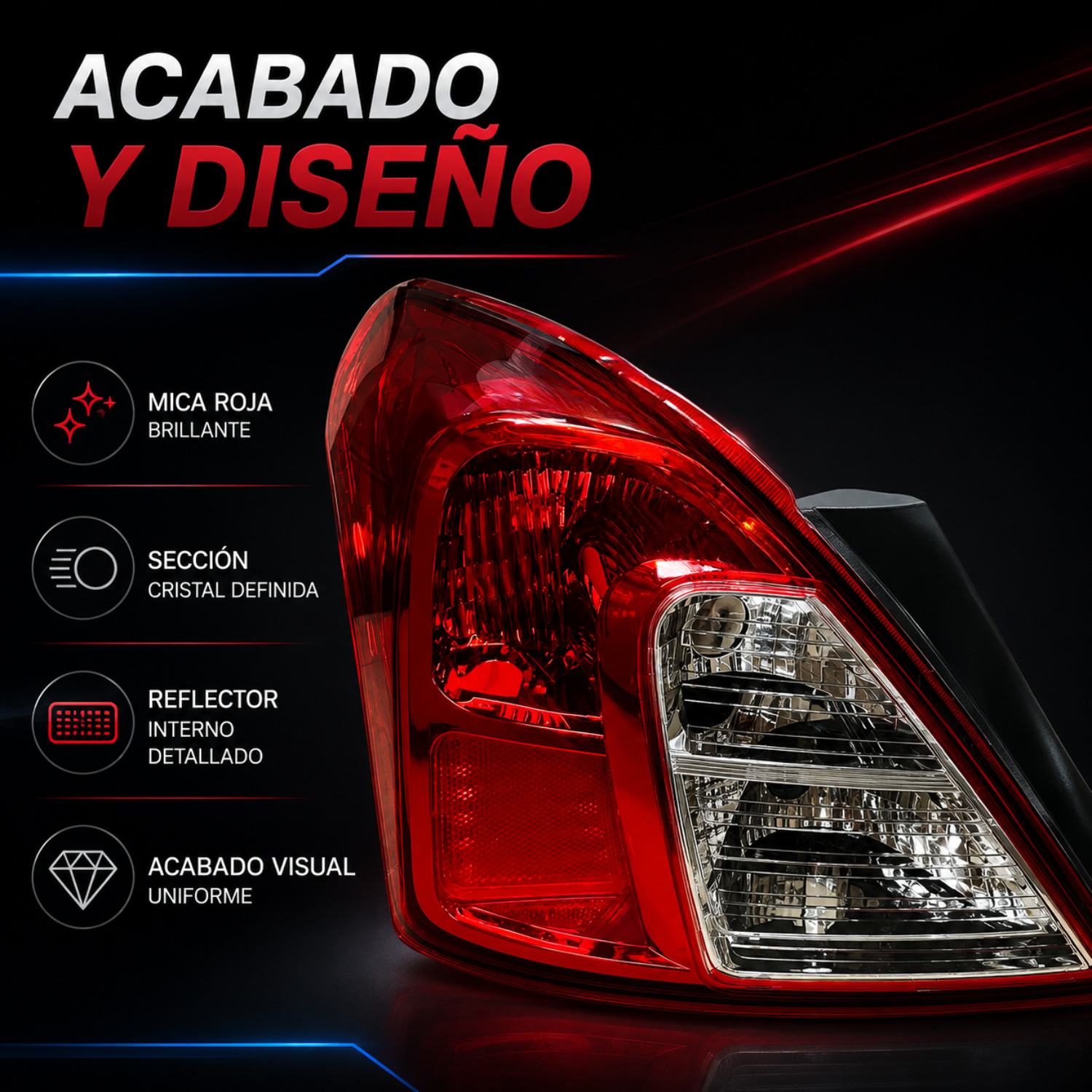 Par de Calaveras Traseras para Nissan Versa 2012–2019 y V-Drive 2020–2025