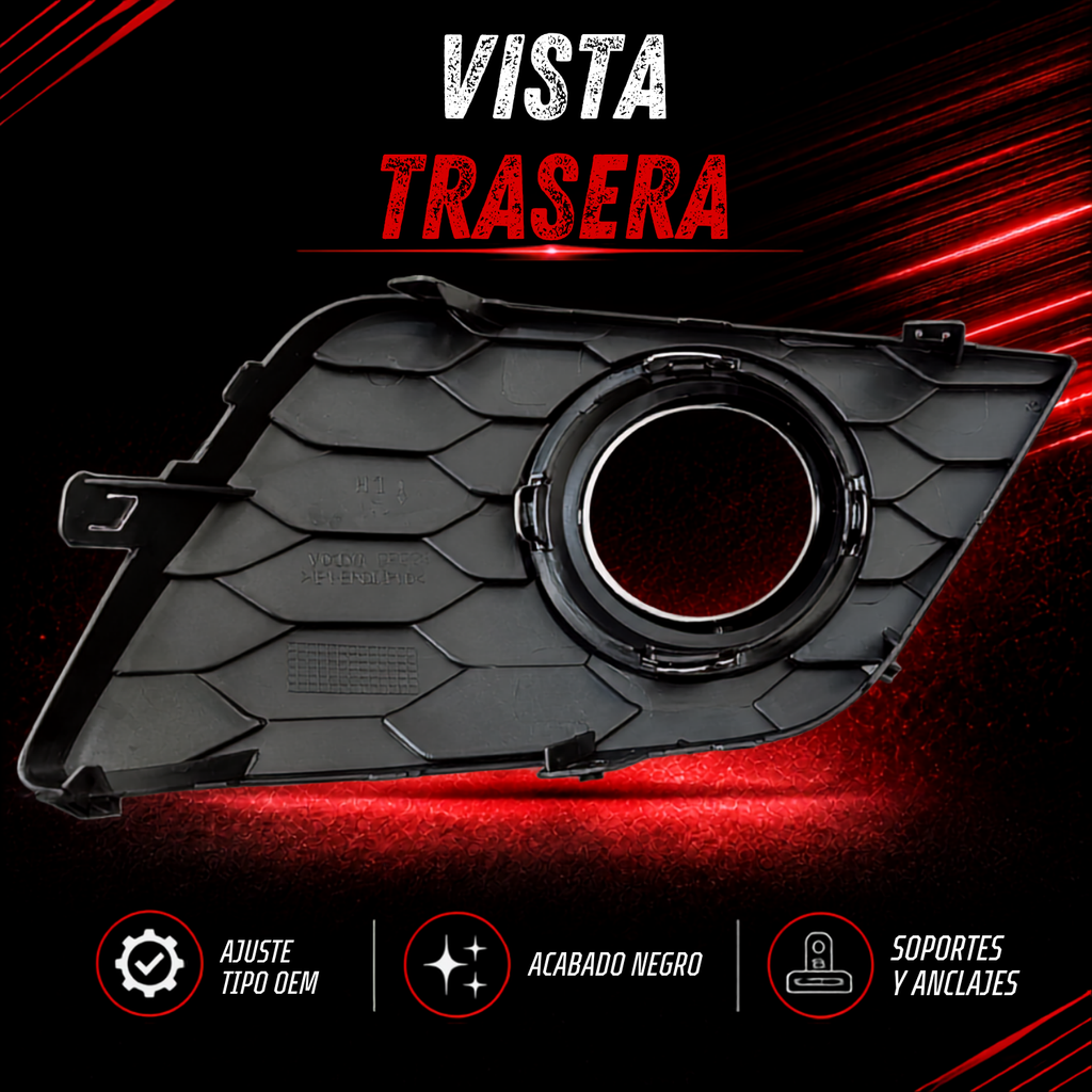 Par de Rejillas Cromadas para Fascia con Hoyo Nissan Sentra 2016–2019