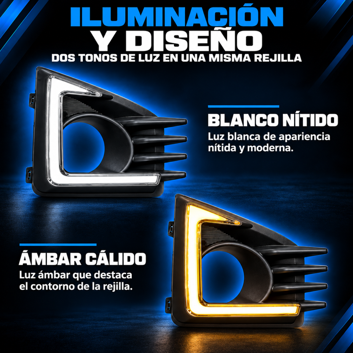 Kit de Rejillas con Faros LED para Mitsubishi Mirage G4 2020 a 2025