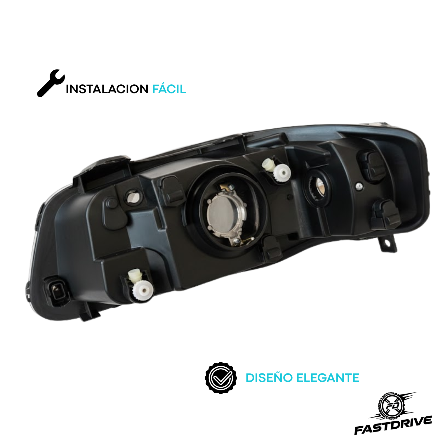 Par De Faros Vw Pointer Gt Fondo Negro 2006 A 2009 Fastdrive