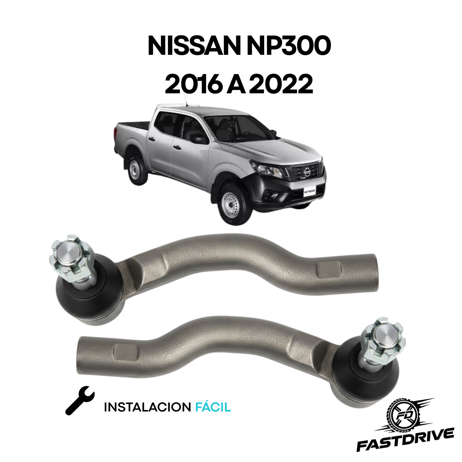 Par de Terminales De Direccion Nissan Np300 2016 A 2022 Feynman