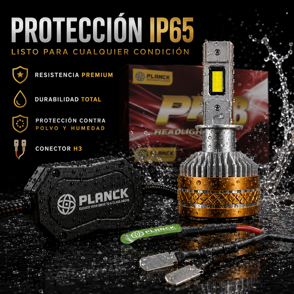 Kit Focos Led Planck Pk8 90w Con Chip De Oro Csp Canbus Ip65