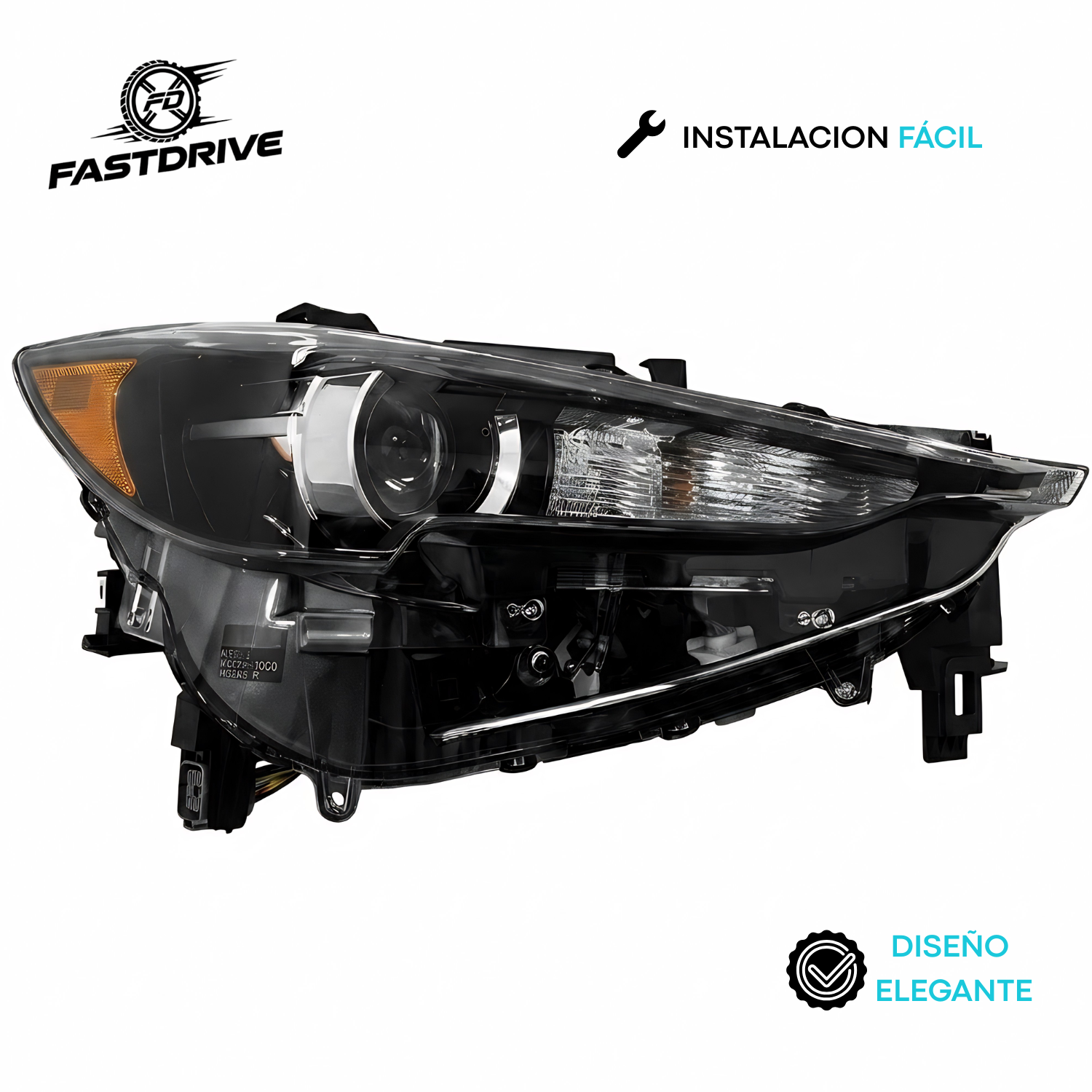 Par De Faros Led Mazda Cx5 Sport 2018 A 2021 Lupa Fondo negro