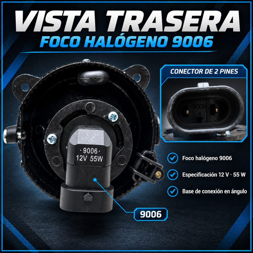 Kit de Faros de Niebla para Gol 2008 a 2012 Tipo Original con Focos