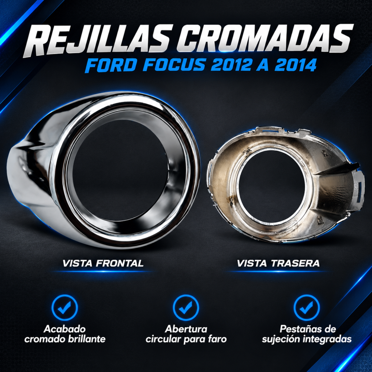 Kit de Faros de Niebla para Focus 2012 a 2014 Tipo Original