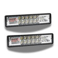 2 Faros Con 16 Leds Cada Barra, Cob de Emergencia color rojo y azul