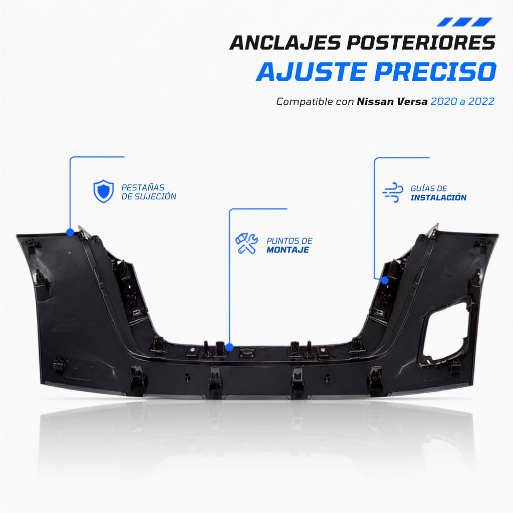 Moldura Frontal de Parrilla con Tapa para Nissan Versa 2020–2022
