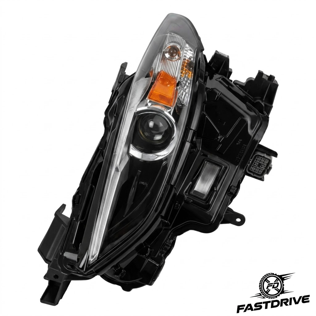 Par De Faros Mazda 3 2019 A 2025 Negro C/led C/lupa Ambar