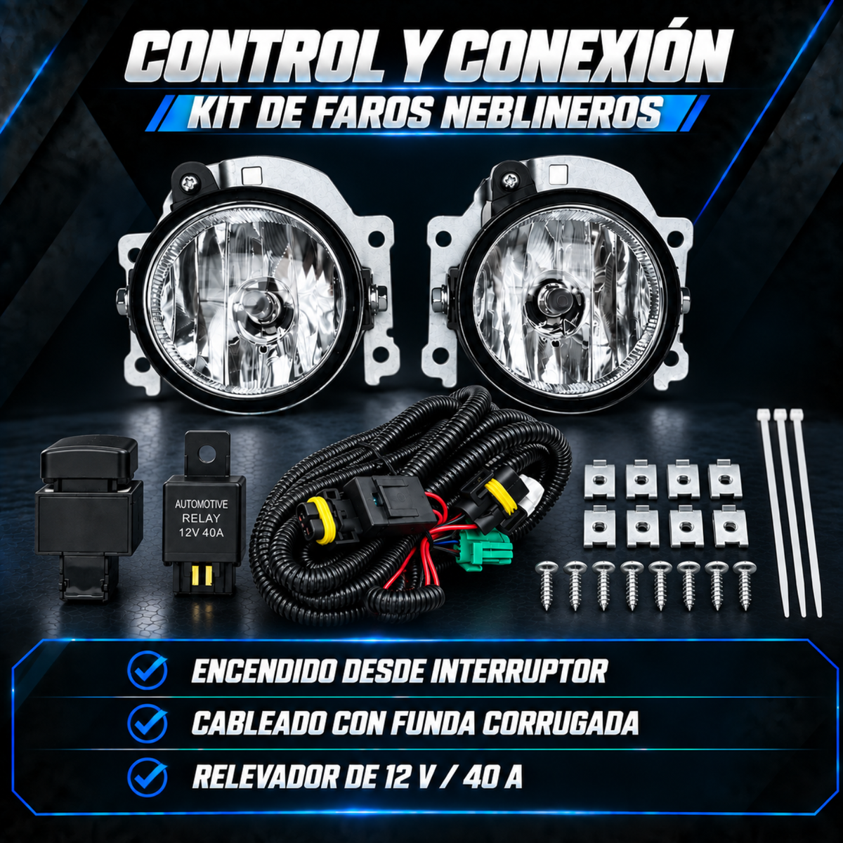 Kit de Faros de Niebla para Mitsubishi Mirage 2017 a 2019 Tipo Original H16