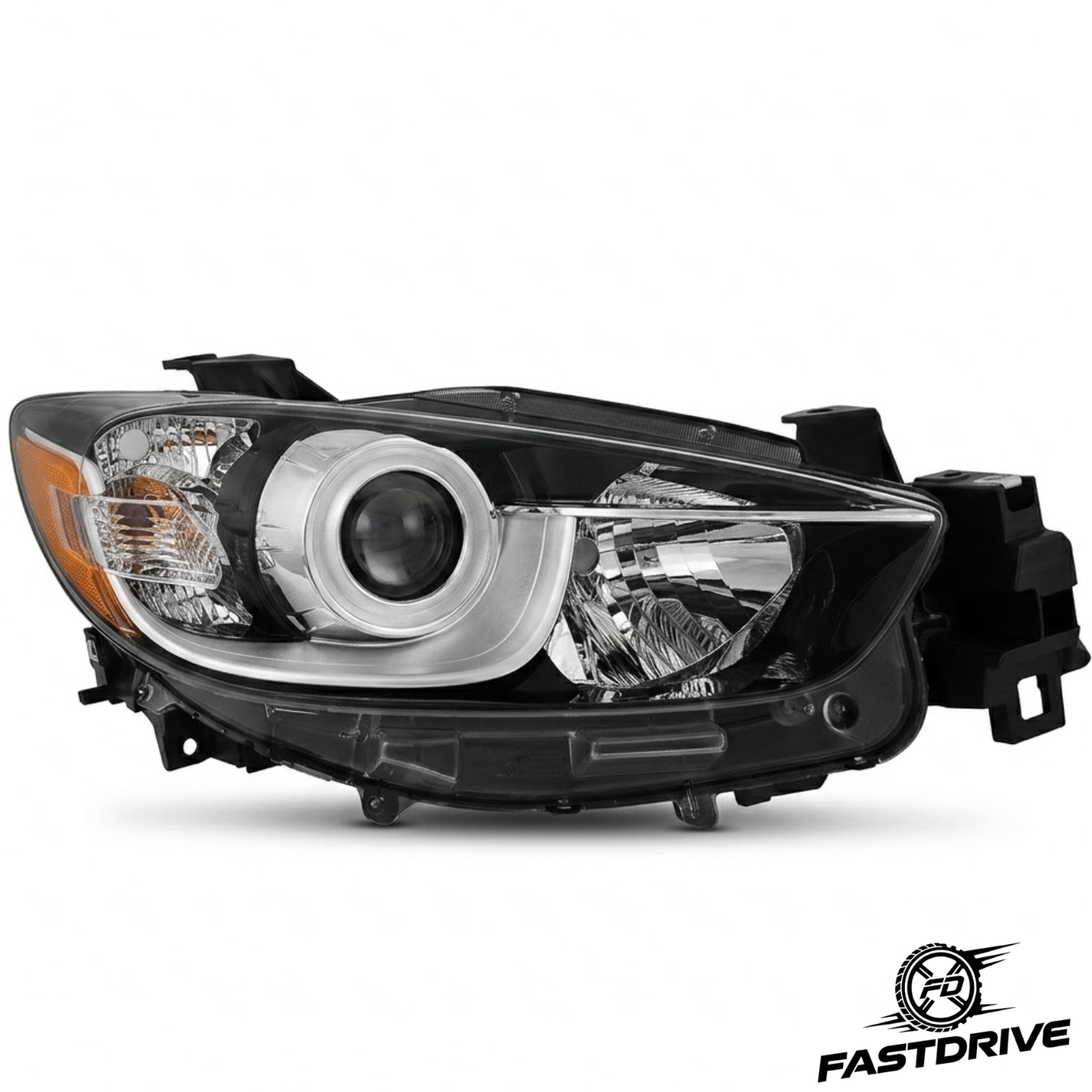Par De Faros Mazda Cx5 2013 A 2017 Con Lupa Fondo Negro