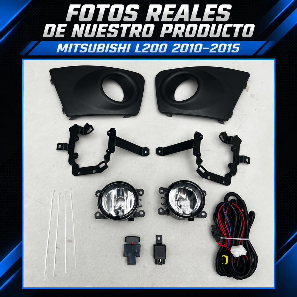 Kit de Faros de Niebla con Rejillas para Mitsubishi L200 2010 a 2015