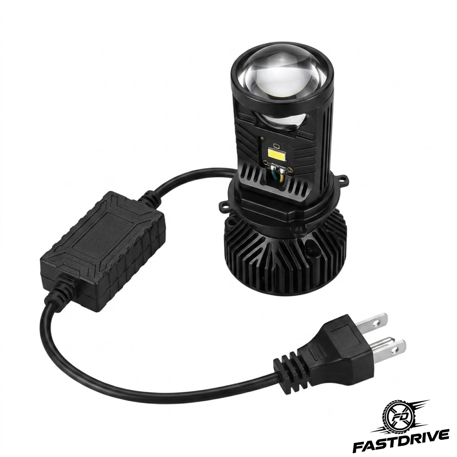 Par de Faros Led H4 Alta y Baja 8000LM con lupa