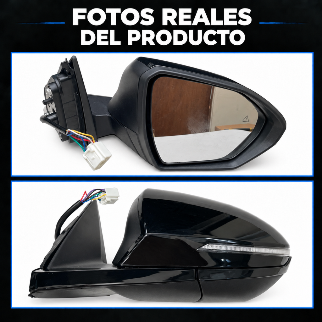 Par de Espejos Laterales Eléctricos para Hyundai Tucson 2022 a 2025, 8 Pines