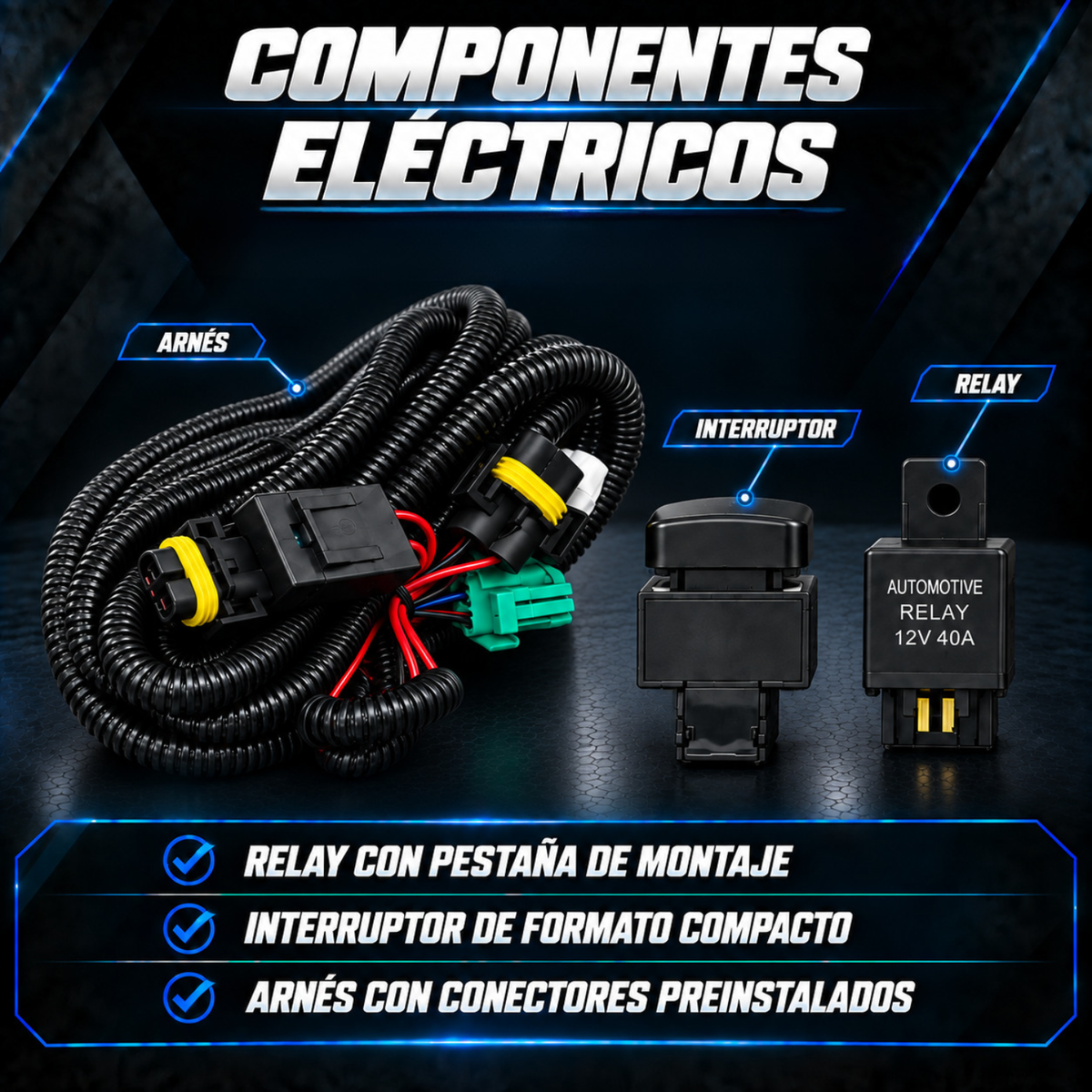 Kit de Faros de Niebla para Mitsubishi Mirage 2017 a 2019 Tipo Original H16