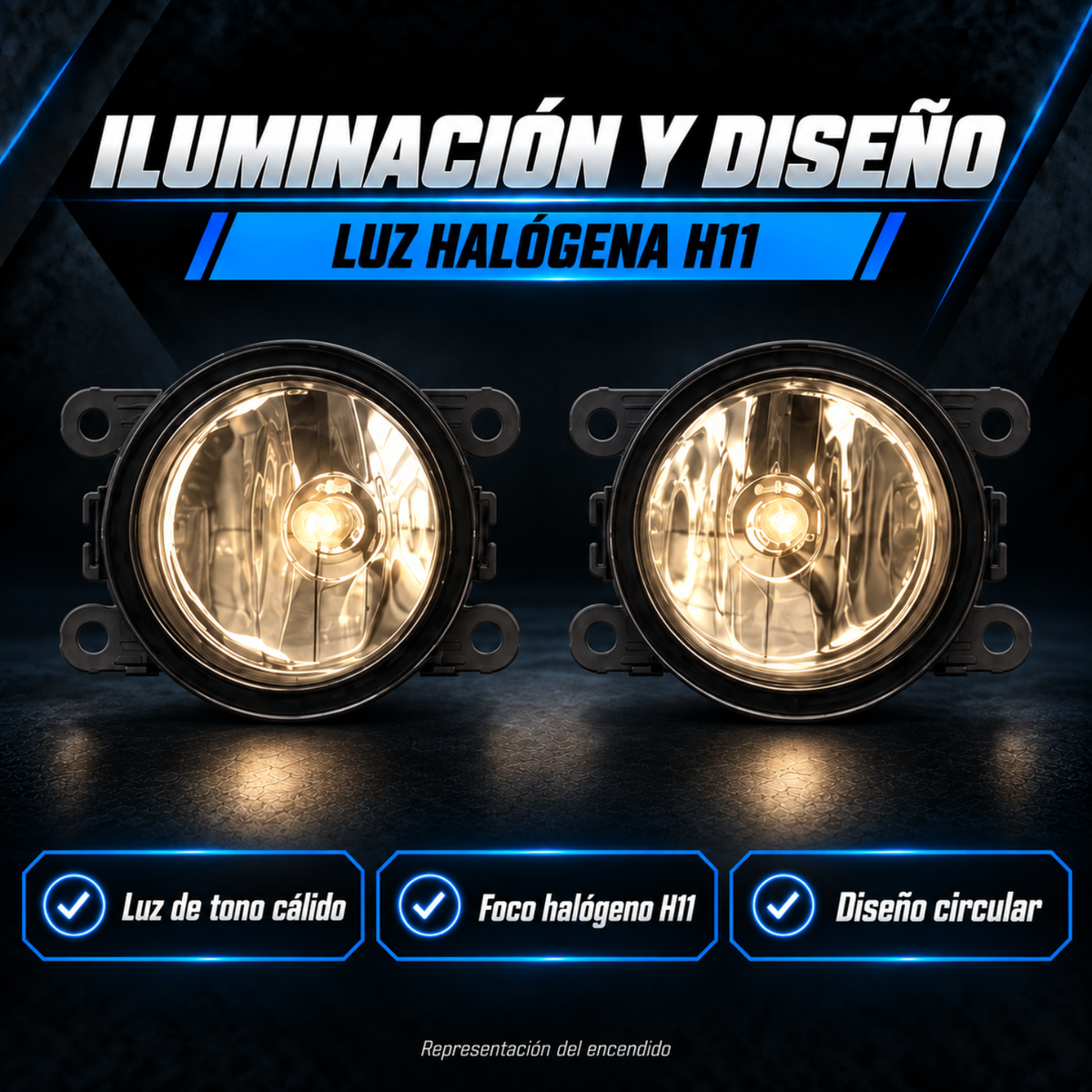 Kit de Faros de Niebla Tipo Original para Nissan Urvan NV350 2013 a 2018