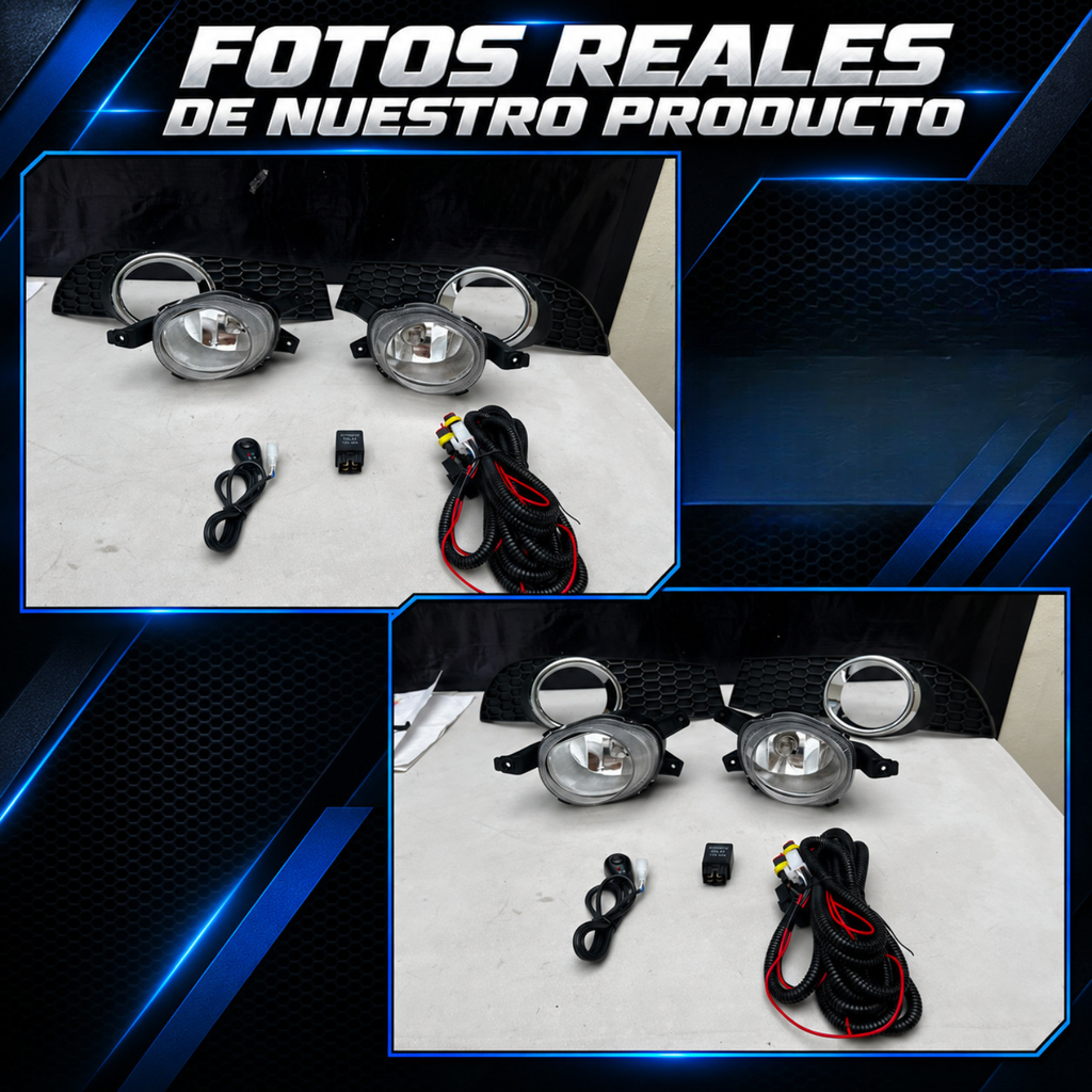 Kit de Faros de Niebla para Chevrolet Aveo 2012 a 2017 Tipo Original