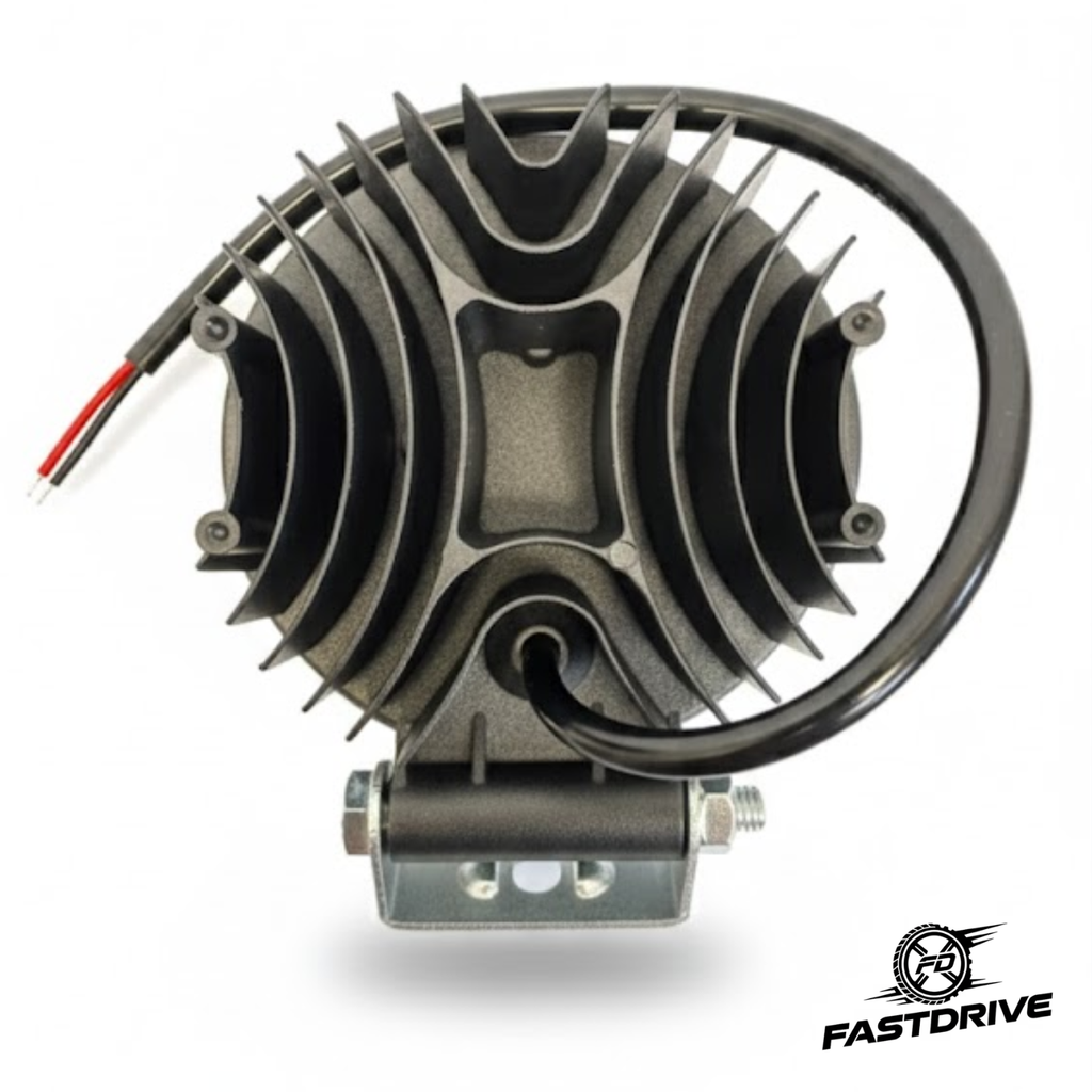 Par Faros Led Redondo 100% Aluminio Disipador Grueso