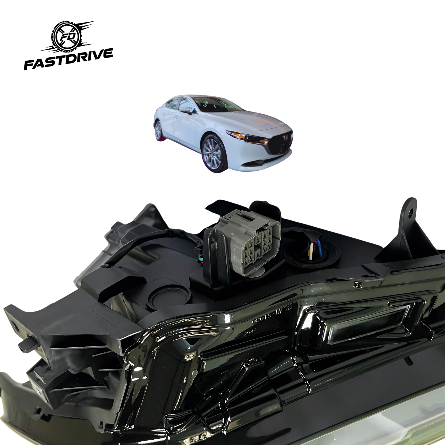 Par De Faros Mazda 3 2019 A 2025 Negro C/led C/lupa Ambar