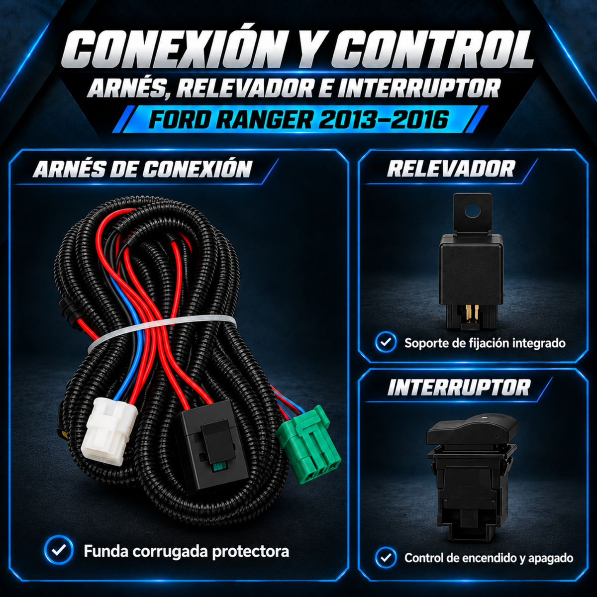 Kit de Faros de Niebla para Ranger 2013 a 2016