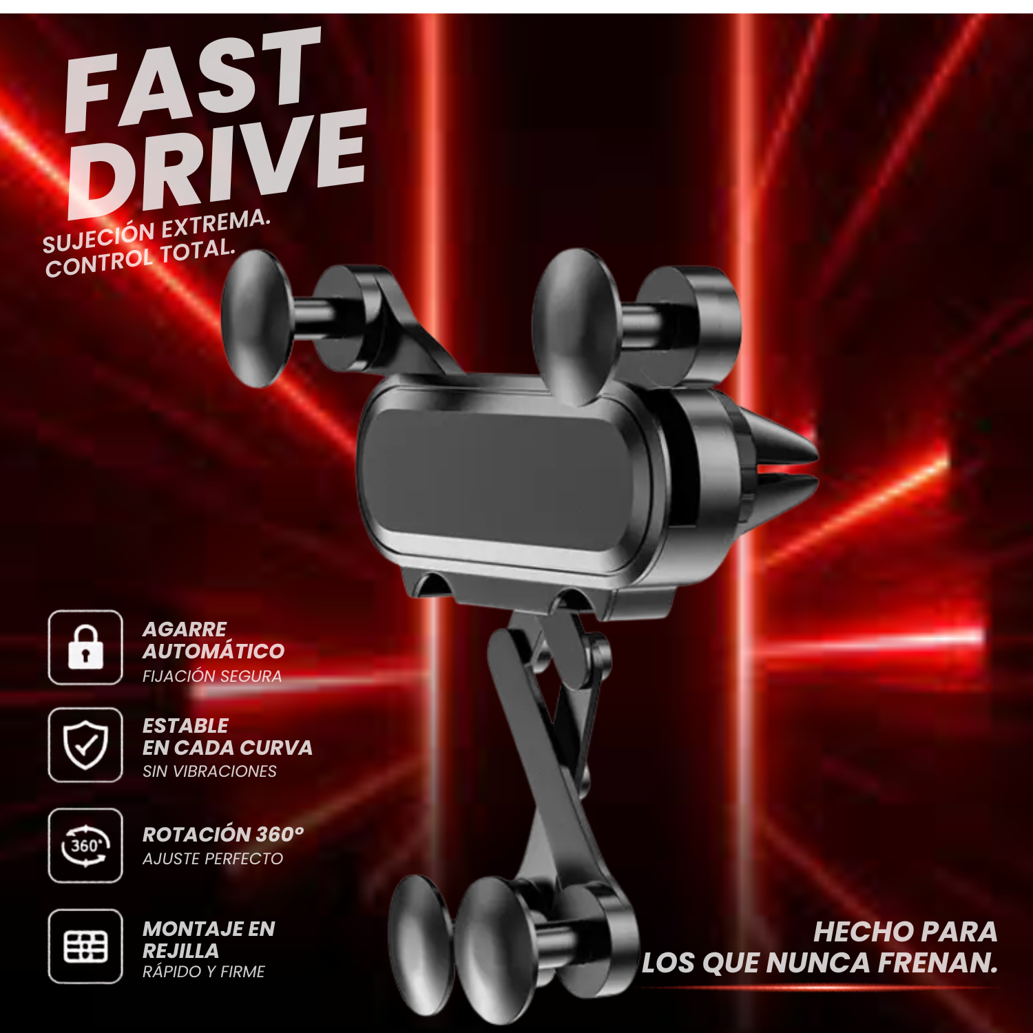Soporte Celular Para Rejilla De Aire Con Rotación 360° Fastdrive