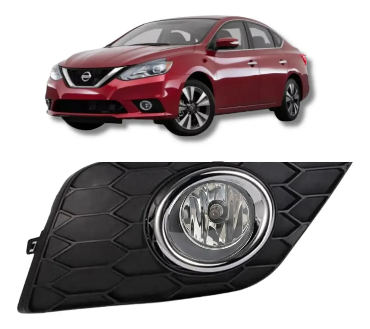 Kit de Faros Niebla Nissan Sentra 2017 A 2020 Con Focos Y Arnes