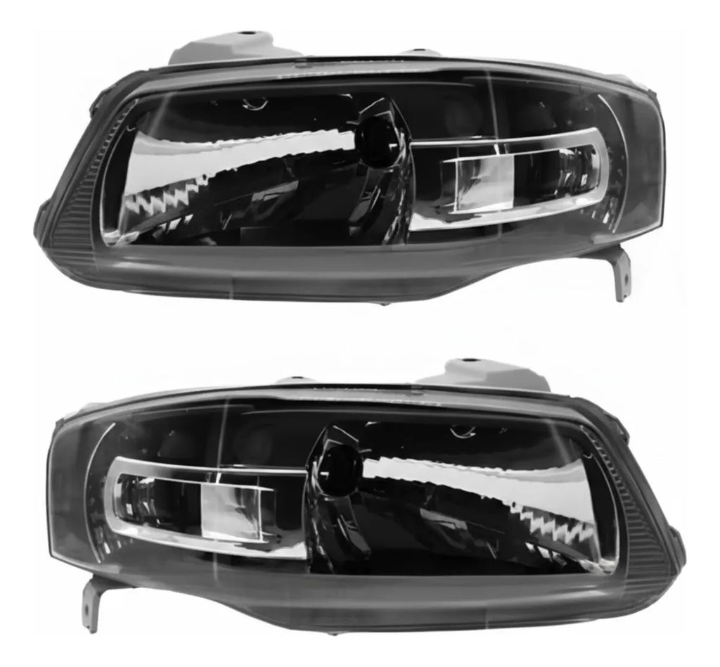 Par De Faros Vw Pointer Gt Fondo Negro 2006 A 2009 Fastdrive