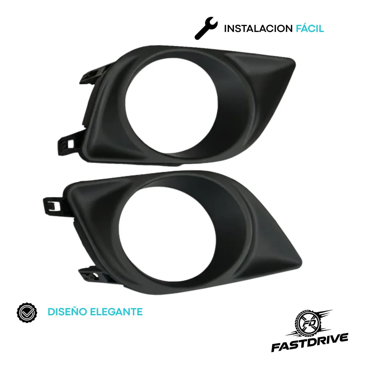 Par De Rejillas Faro Niebla Para Nissan Versa 2012 A 2014
