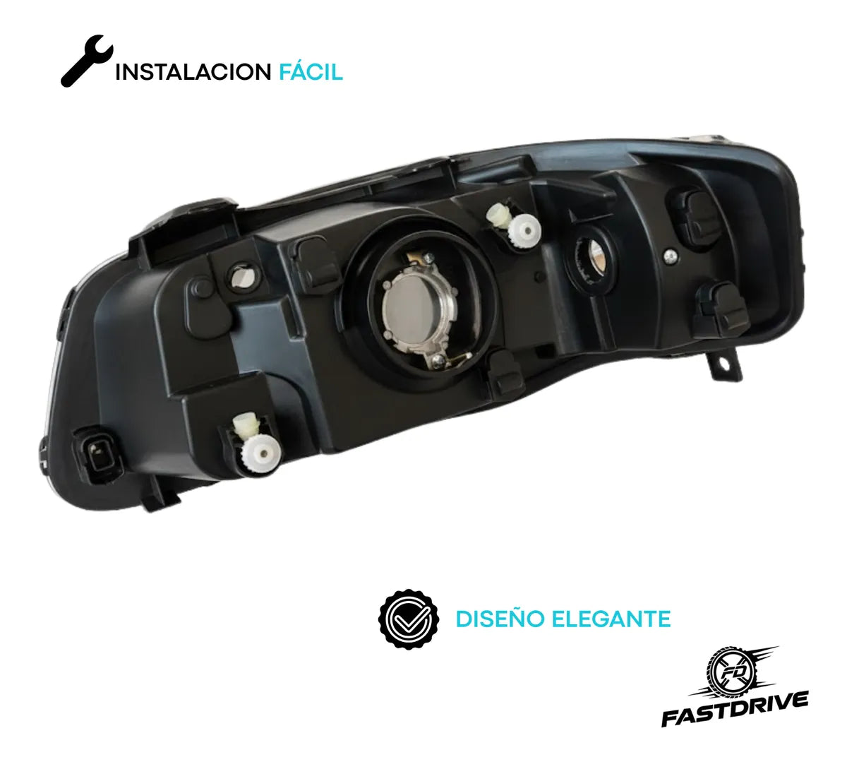Par De Faros Vw Pointer Gt Fondo Negro 2006 A 2009 Fastdrive