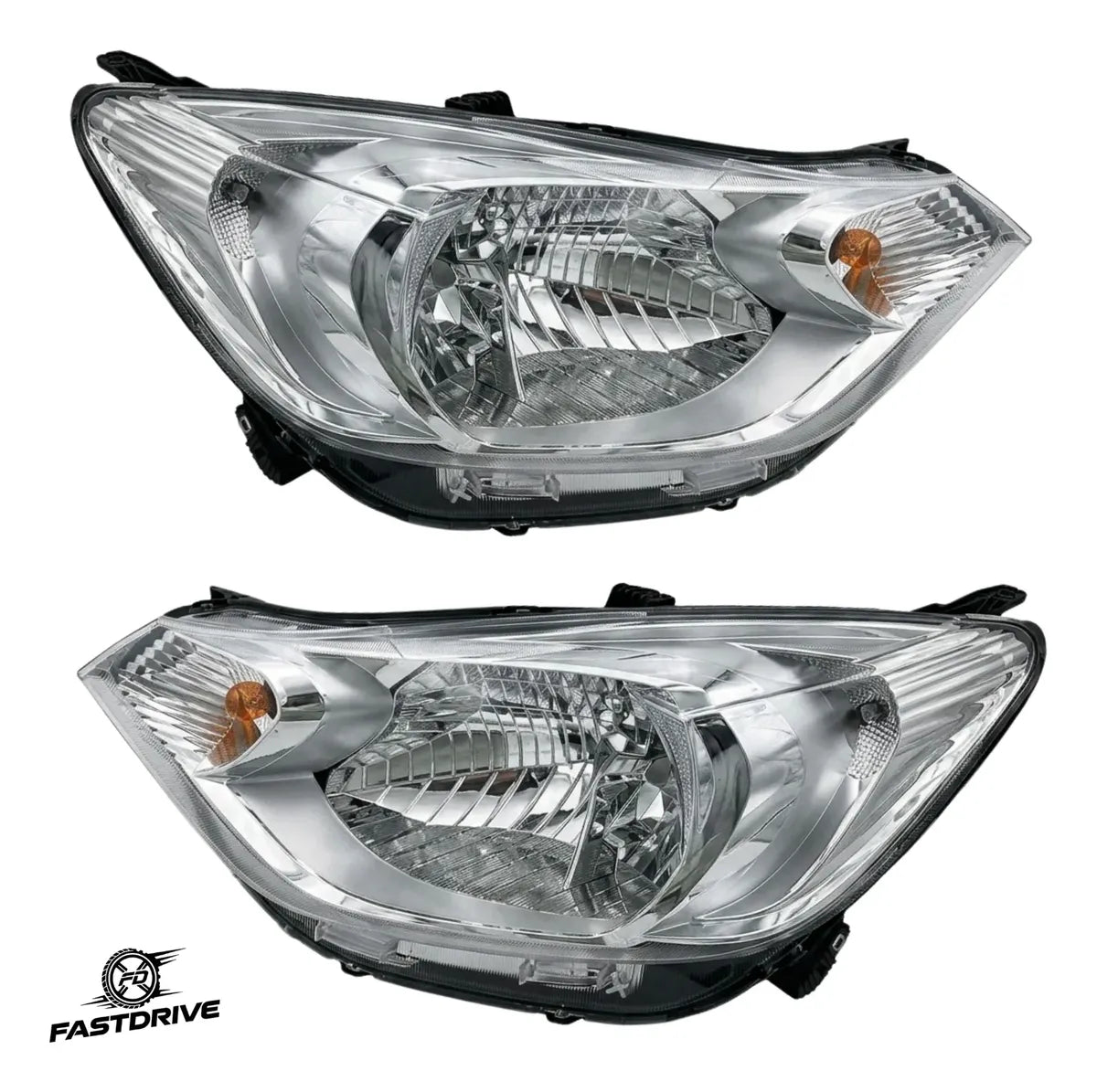 Par De Faros Aveo 2018 A 2023 Cromado C/motor Fastdrive