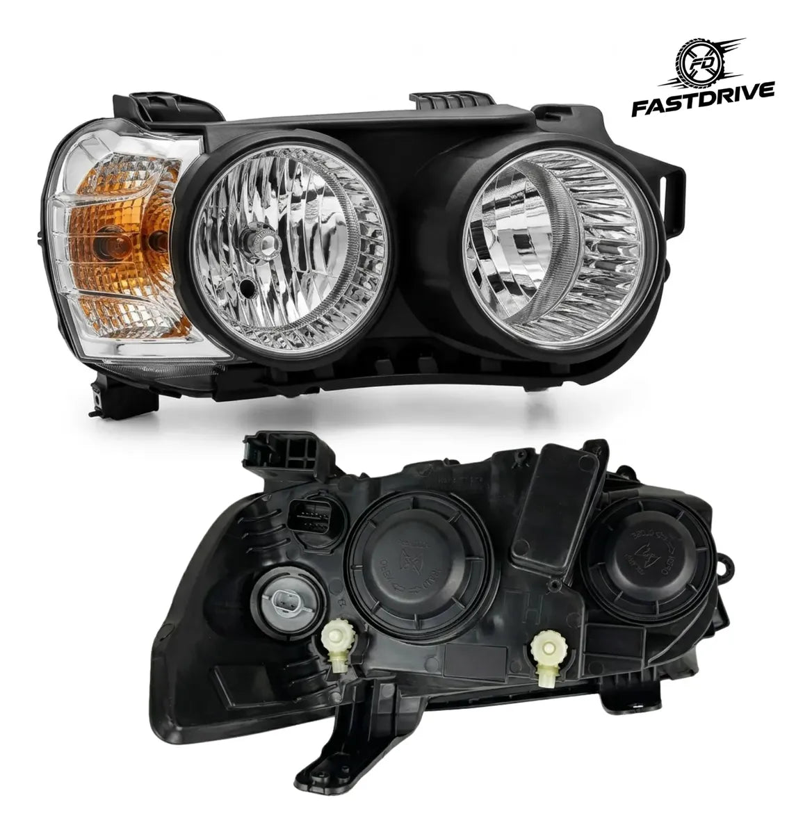 Par de Faros para Chevrolet Sonic LS y LT 2012 a 2016 Cromados de 3 Pines