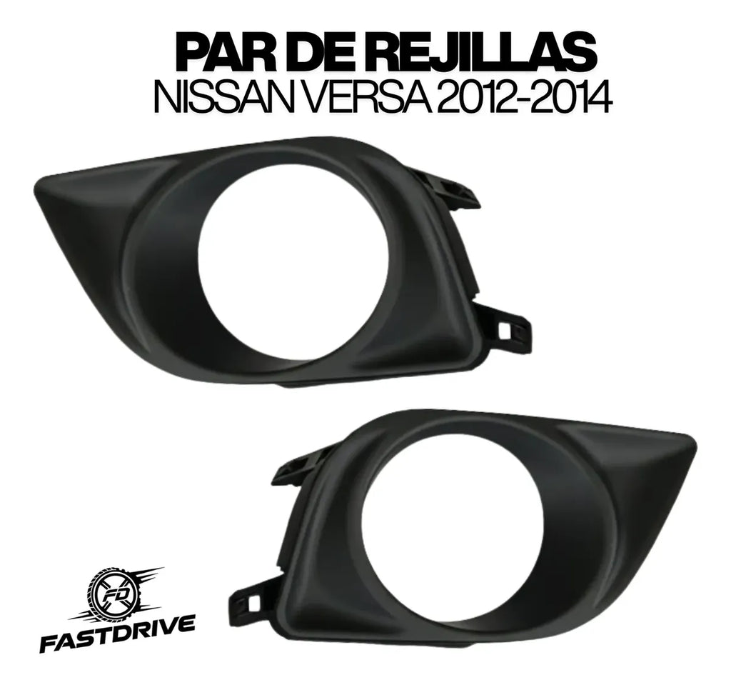 Par De Rejillas Faro Niebla Para Nissan Versa 2012 A 2014