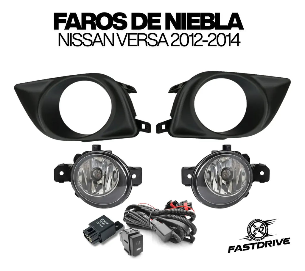 Kit de Faros de Niebla Nissan Versa 2012 a 2014 Fastdrive