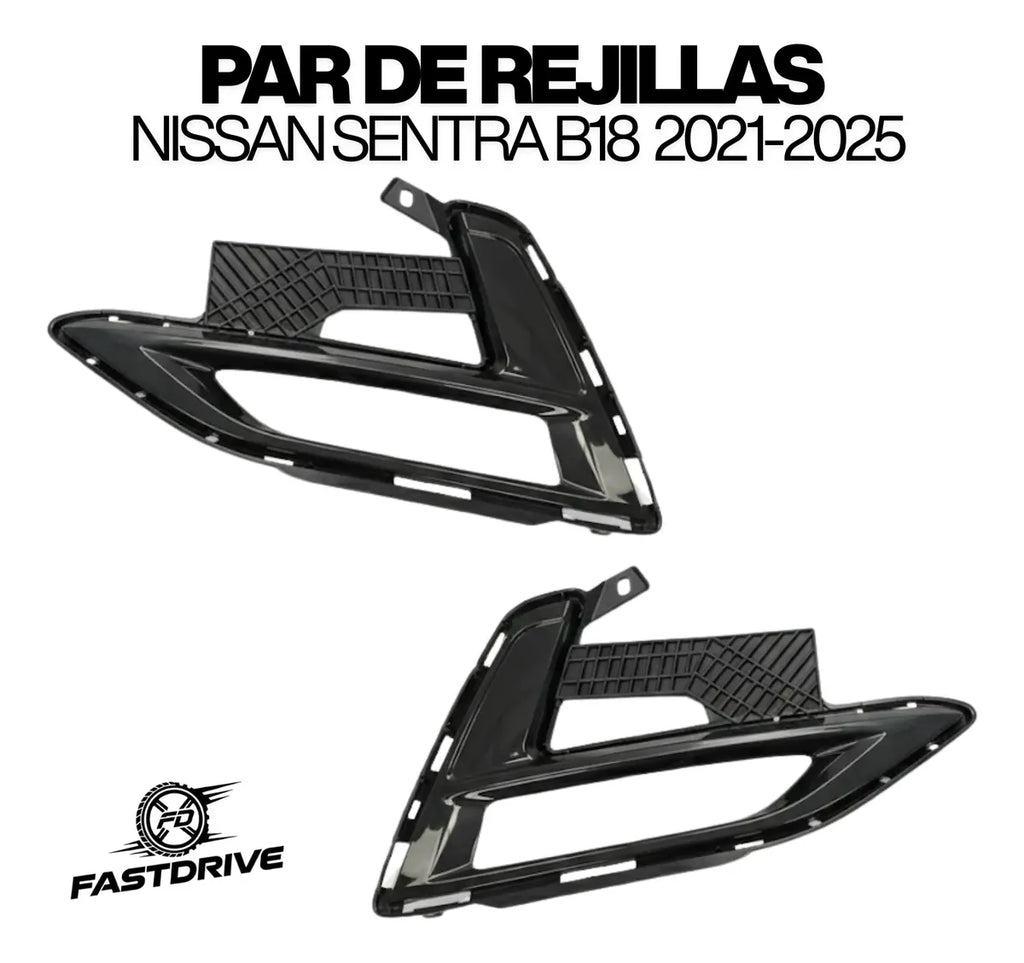 Par De Rejillas Sentra B18 2021 A 2025 Con Hoyo Fastdrive