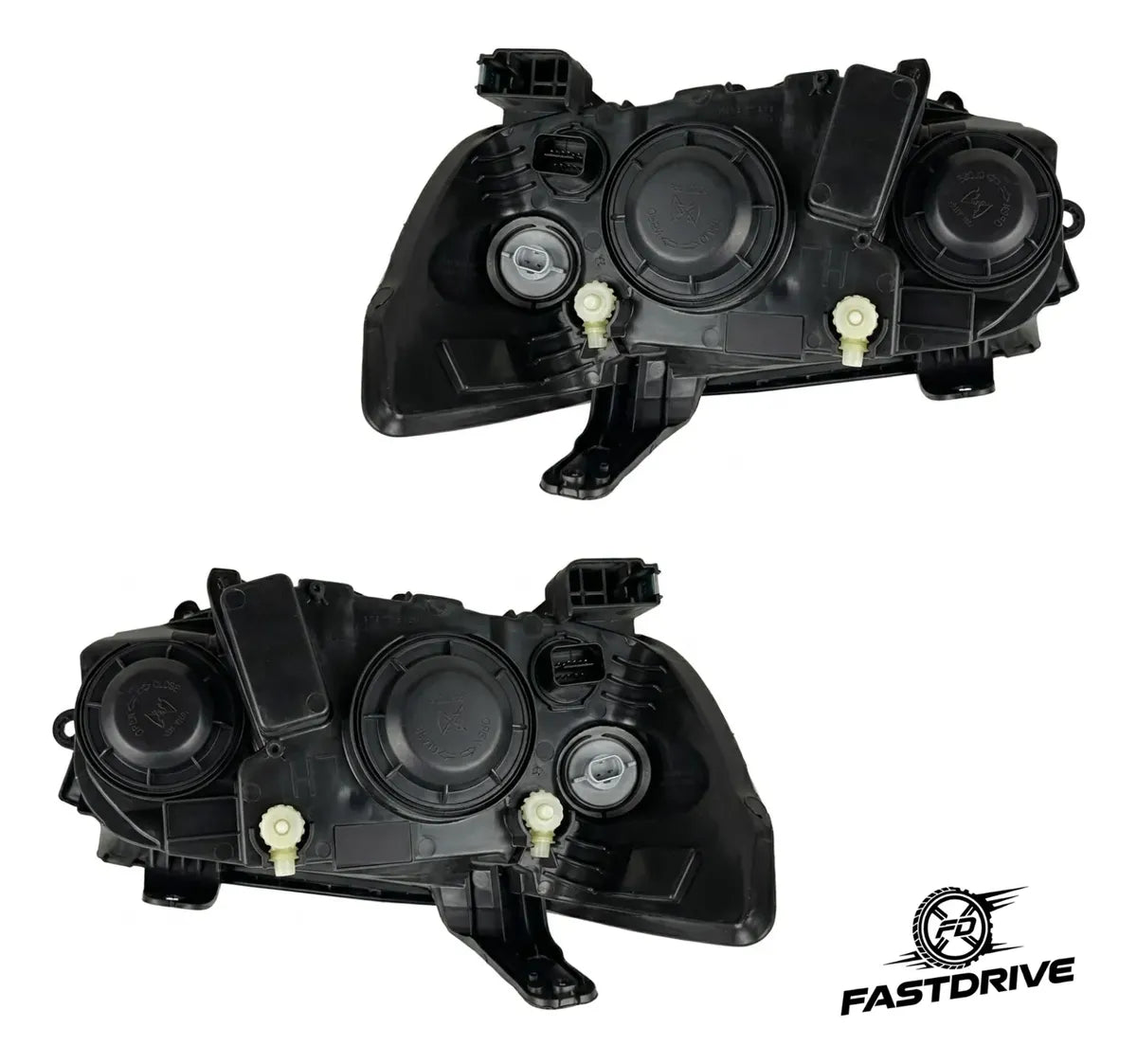 Par de Faros para Chevrolet Sonic LS y LT 2012 a 2016 Cromados de 3 Pines