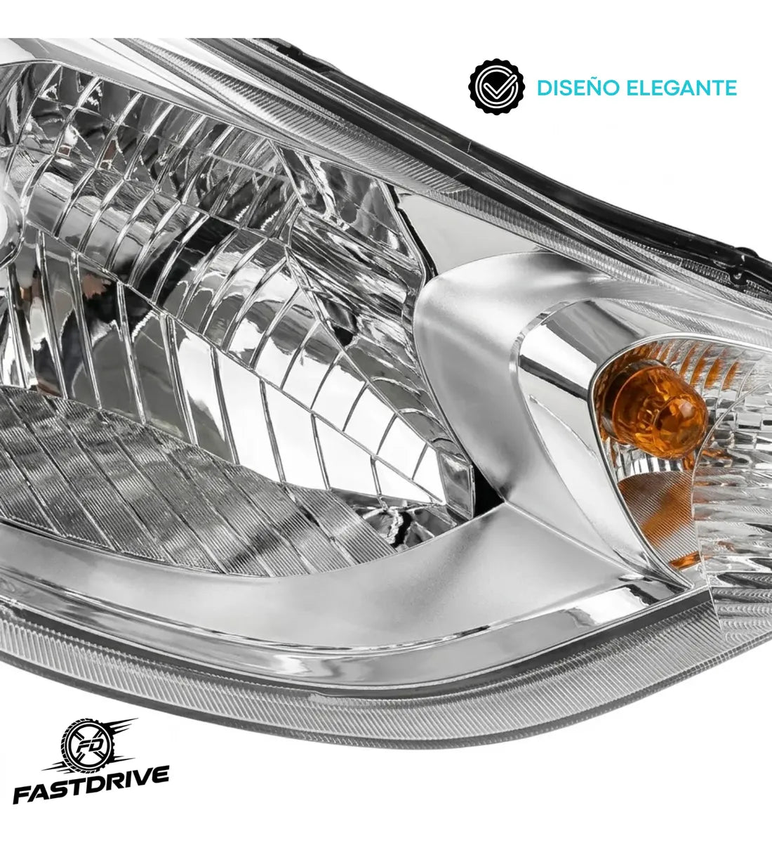 Par De Faros Aveo 2018 A 2023 Cromado C/motor Fastdrive