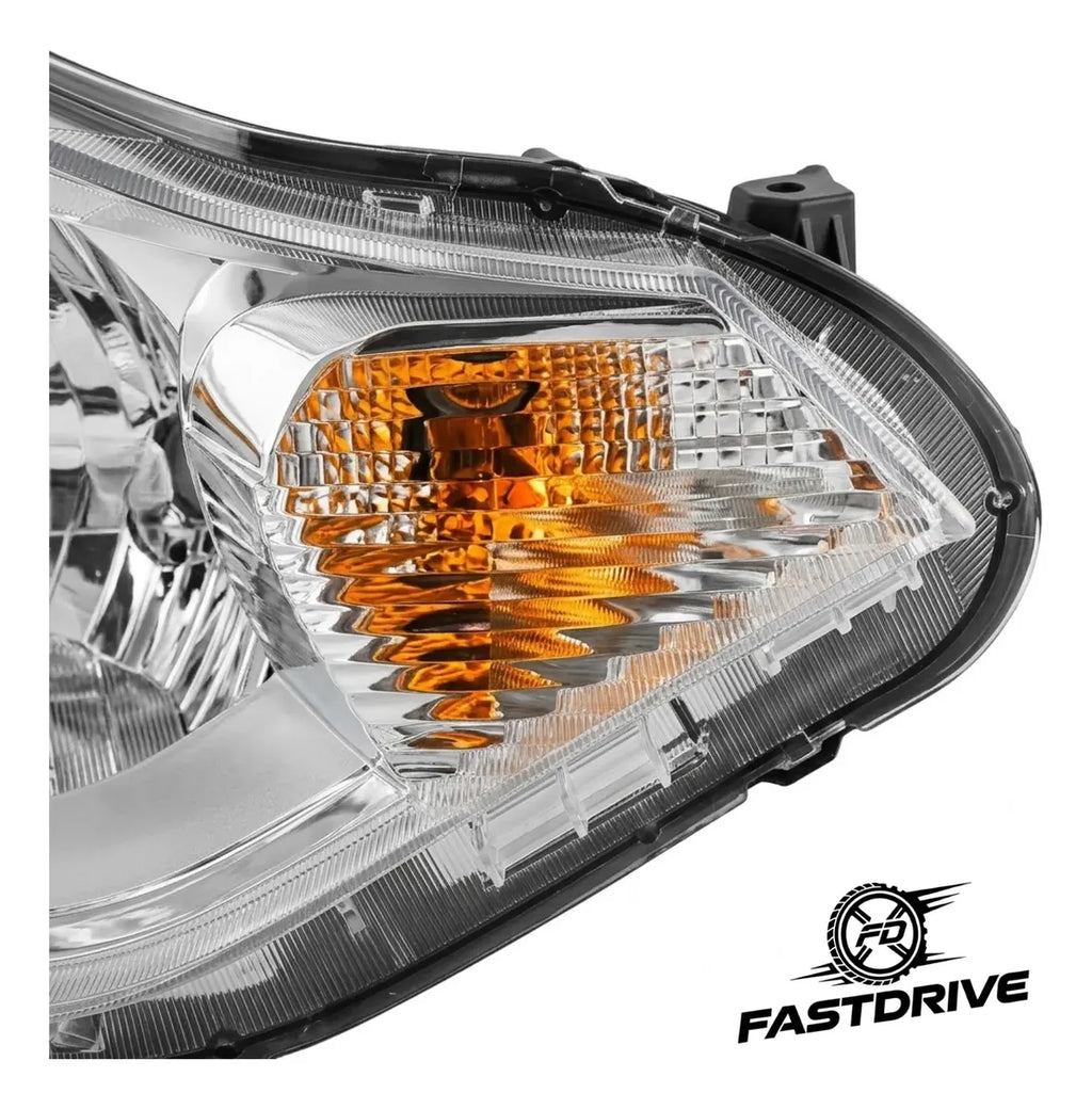 Par De Faros Aveo 2018 A 2023 Cromado C/motor Fastdrive