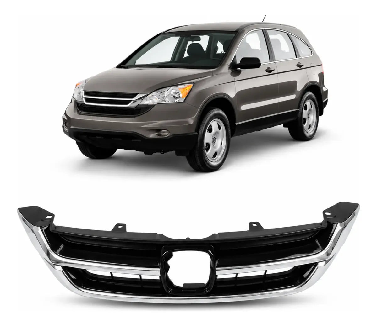 Parrilla Delantera para Honda CR-V 2010 a 2011 con Filo Cromado