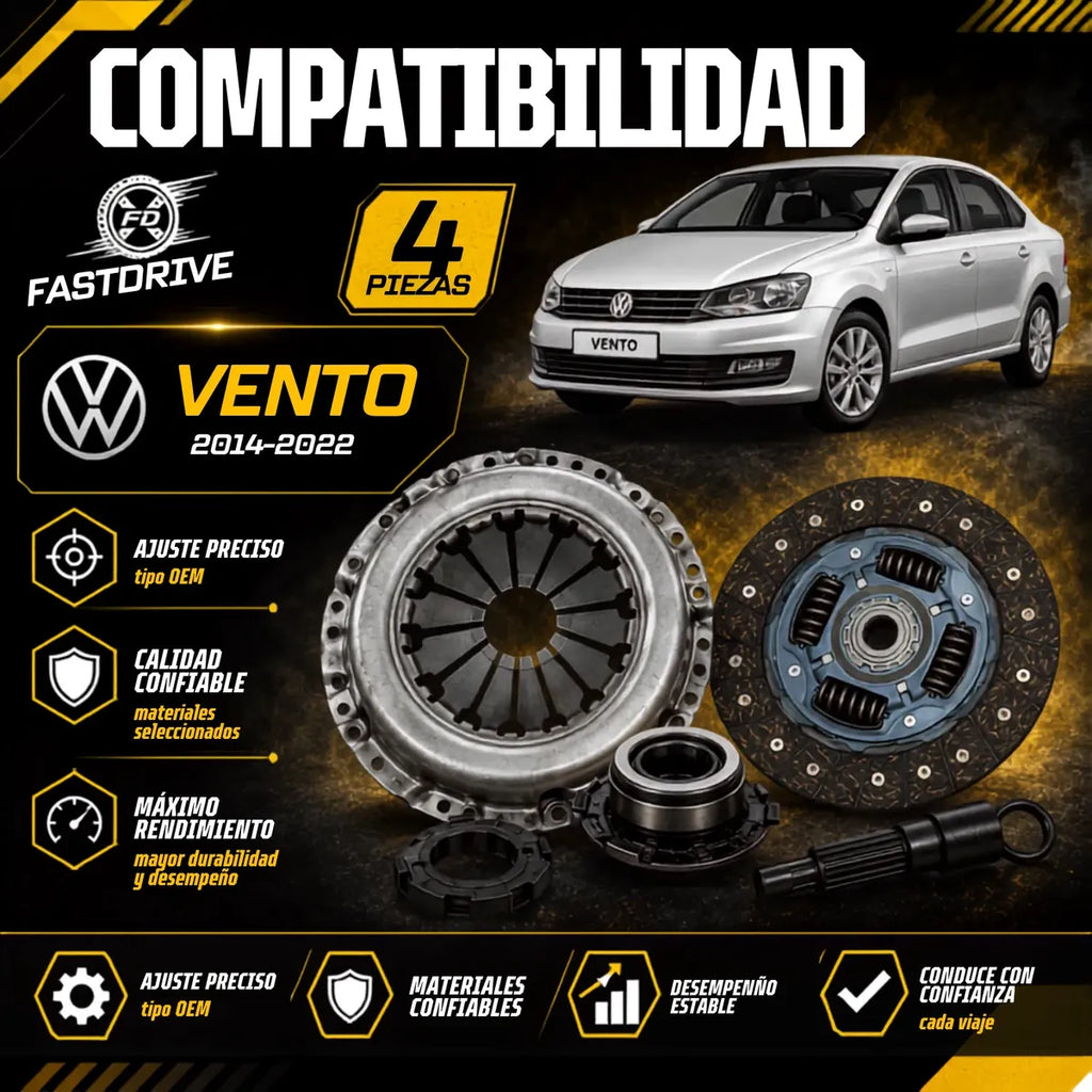 Kit de Clutch para Volkswagen Vento 2014 a 2022 1.6L 622334300
