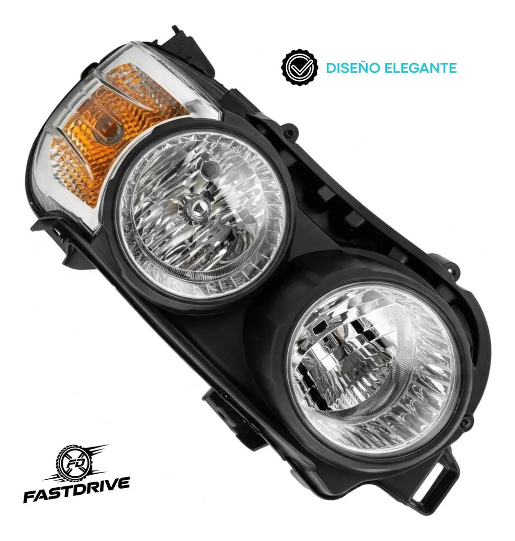 Par de Faros para Chevrolet Sonic LS y LT 2012 a 2016 Cromados de 3 Pines