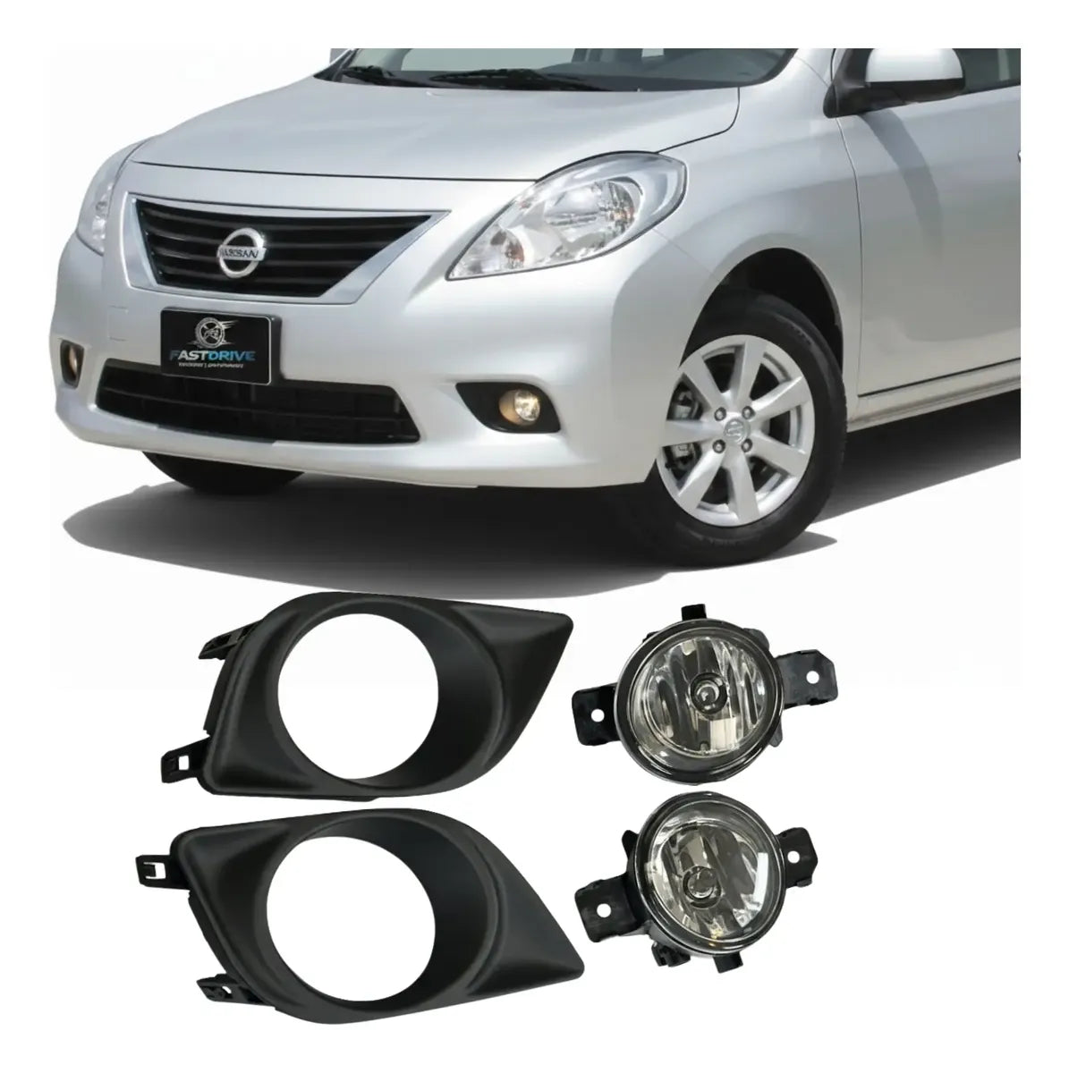 Kit de Faros de Niebla Nissan Versa 2012 a 2014 Fastdrive