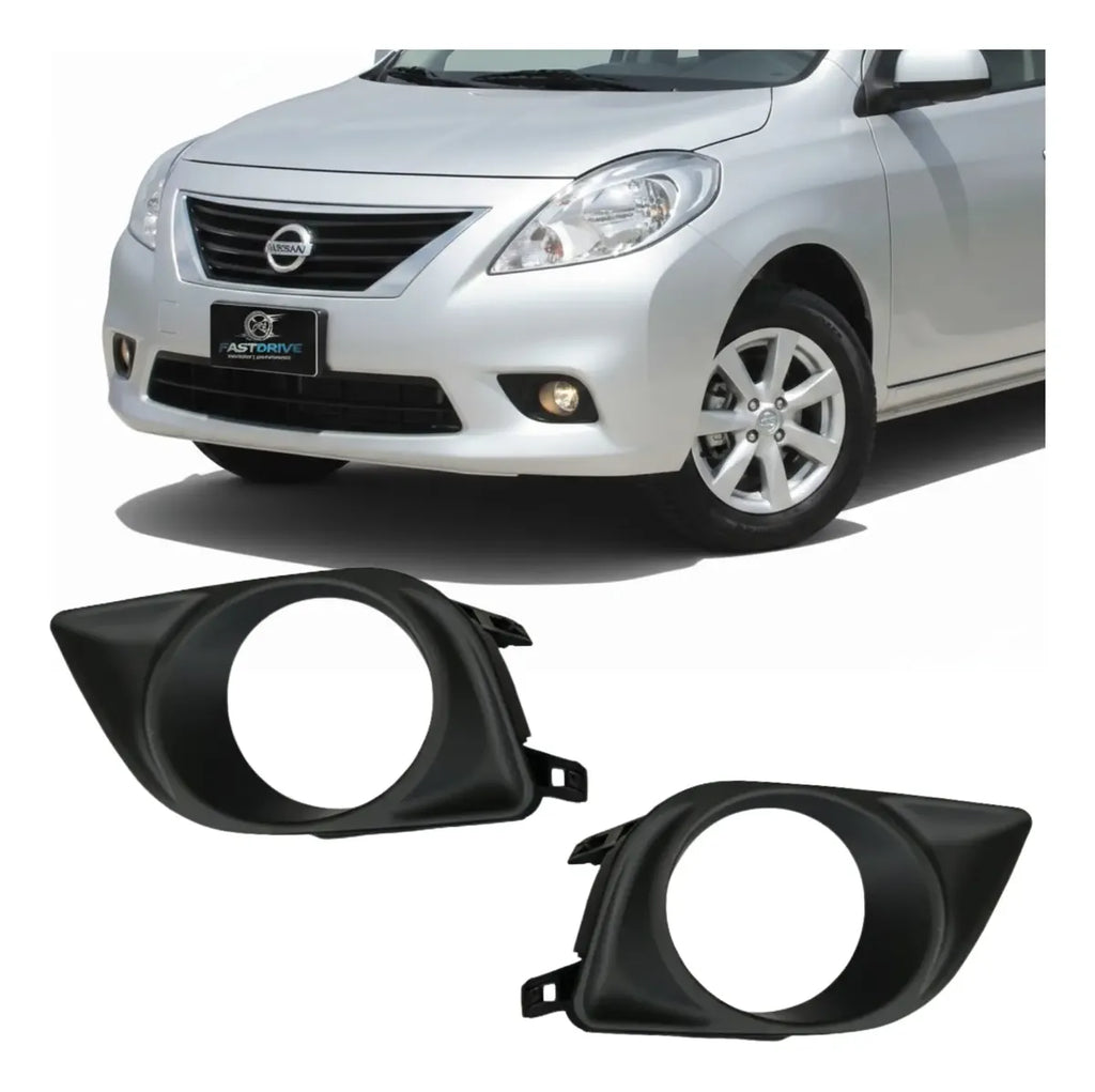 Par De Rejillas Faro Niebla Para Nissan Versa 2012 A 2014