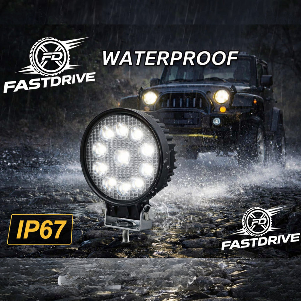 Par Faros Led Redondo 100% Aluminio Disipador Grueso