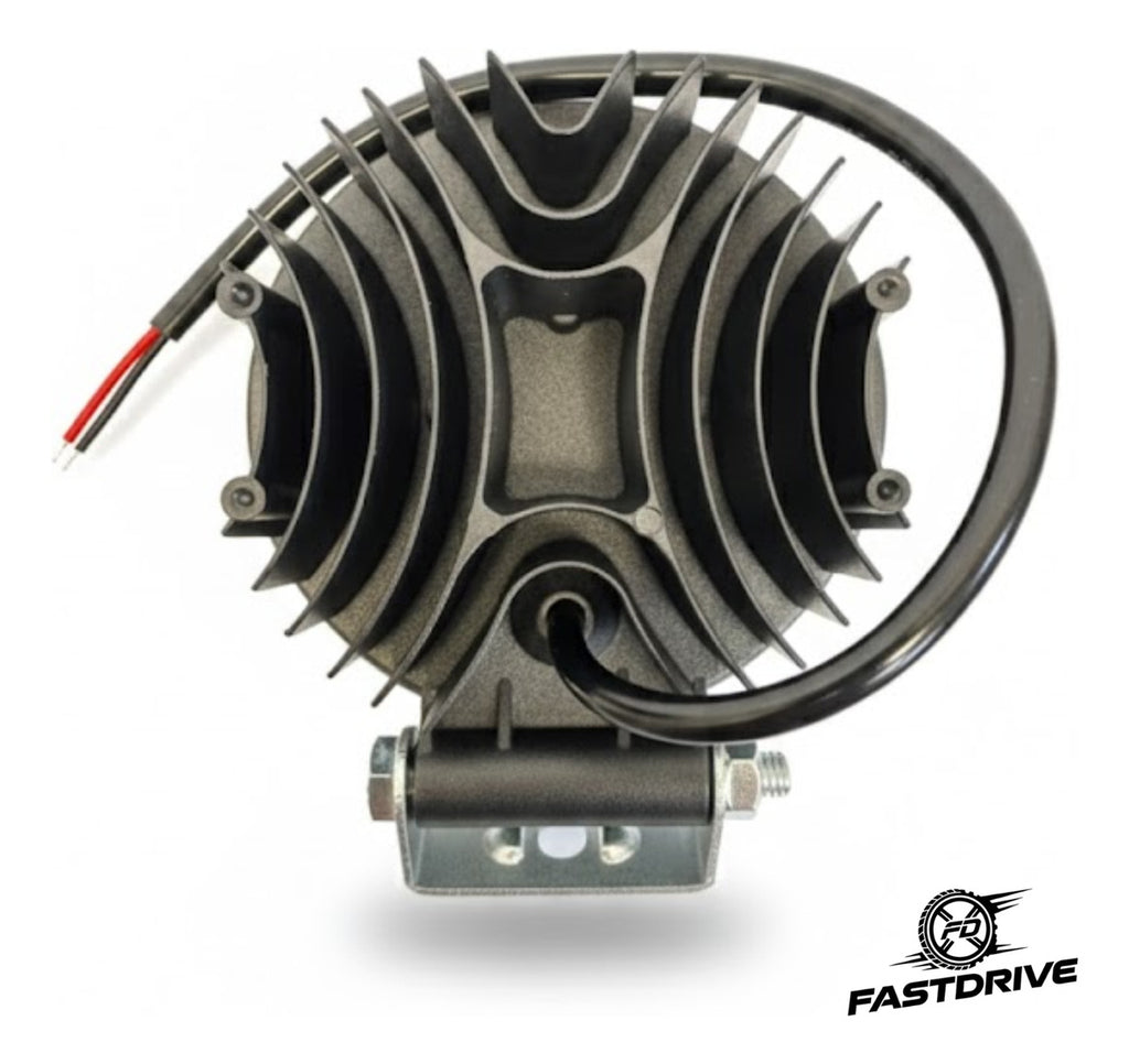 Par Faros Led Redondo 100% Aluminio Disipador Grueso