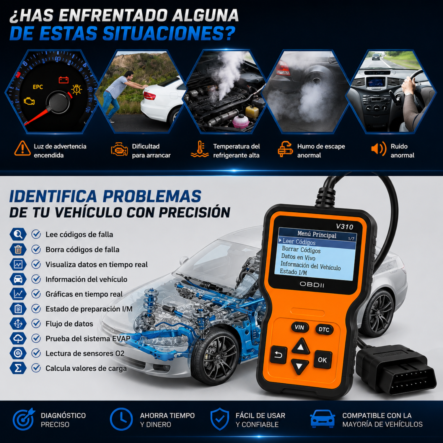 Scanner Automotriz Profesional Multilenguaje Para Diagnóstico Vehicular Fastdrive