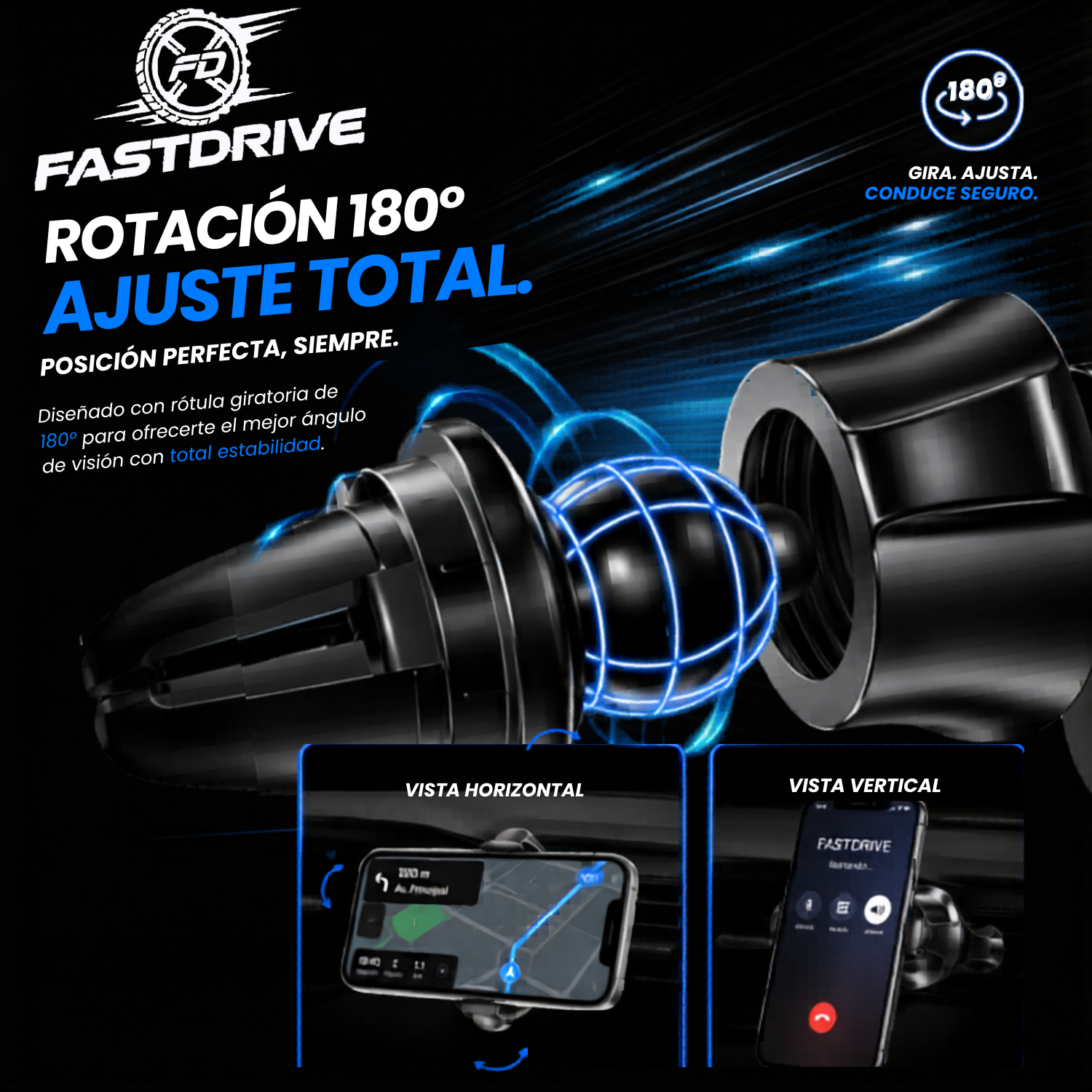 Soporte Celular Para Auto Ajustable Rejilla Aire Universal